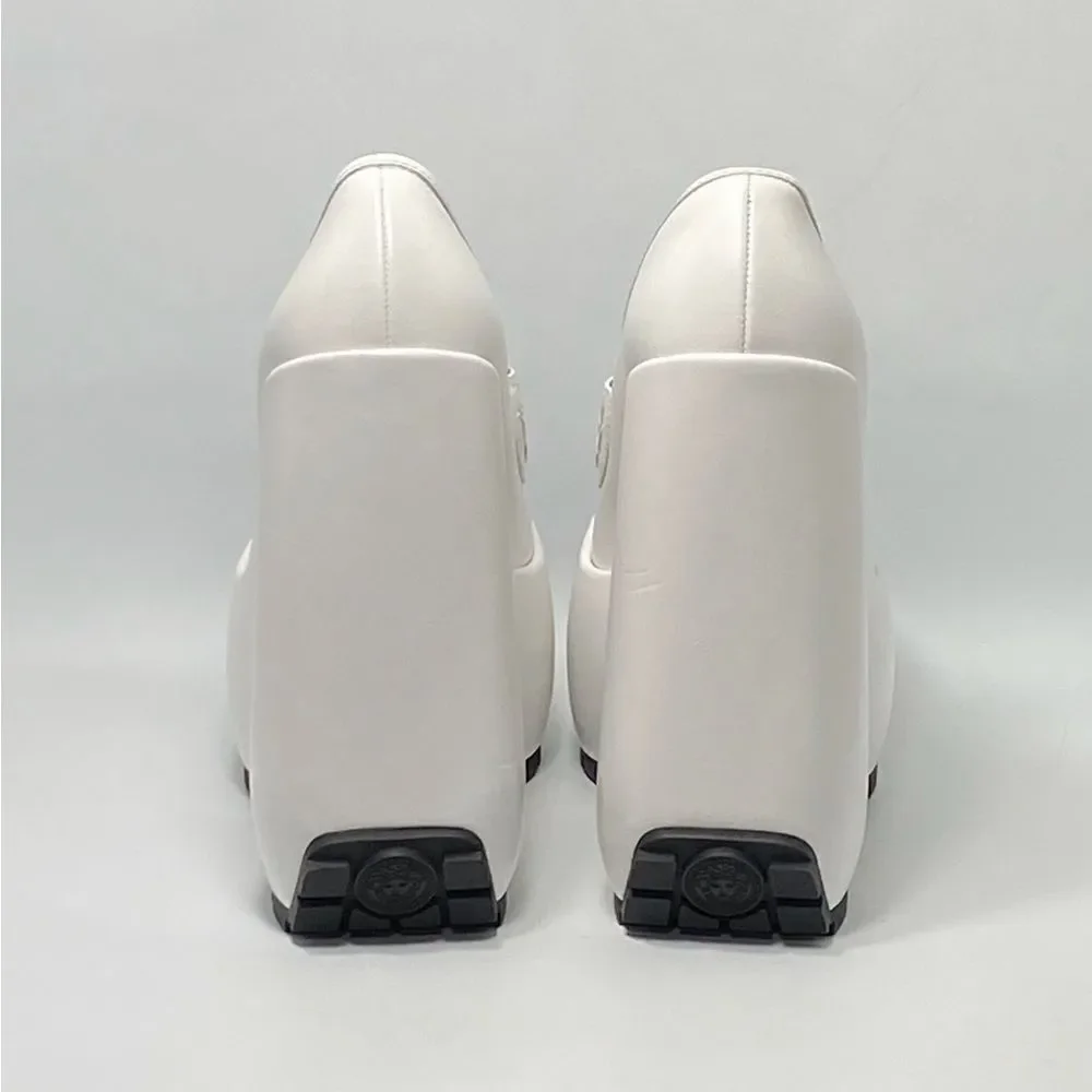 Versace Leather Platform Wedge Loafers size 36